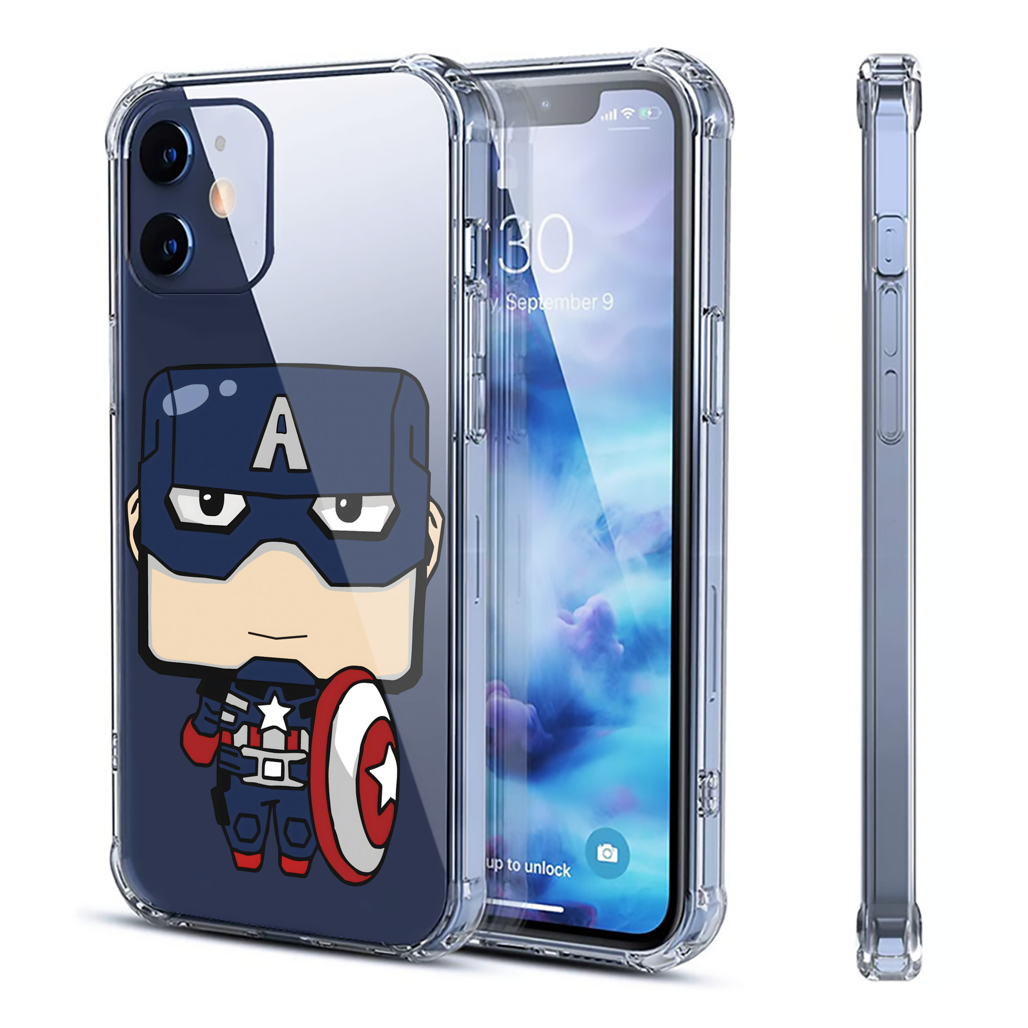 （画像用） アベンジャーズ The Avengers 【iPhone 12シリーズ対応】透明スマホケース（クリアソフトケース）